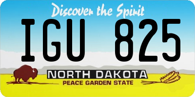 ND license plate IGU825