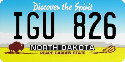 ND license plate IGU826