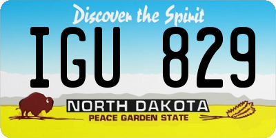 ND license plate IGU829