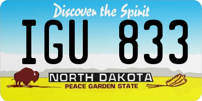 ND license plate IGU833