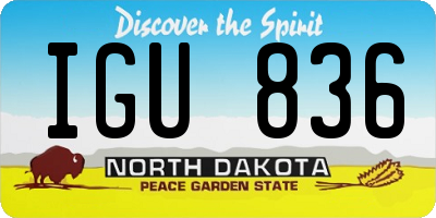 ND license plate IGU836