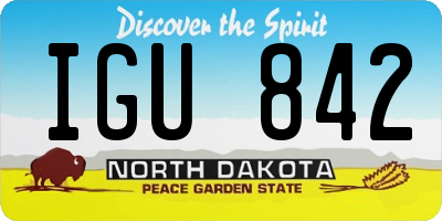 ND license plate IGU842