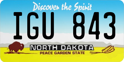 ND license plate IGU843