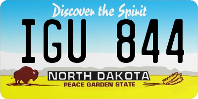 ND license plate IGU844