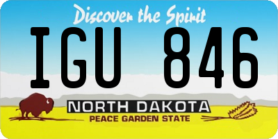 ND license plate IGU846