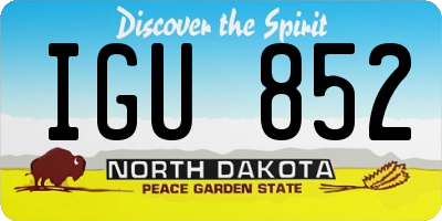 ND license plate IGU852