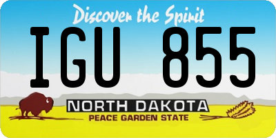ND license plate IGU855