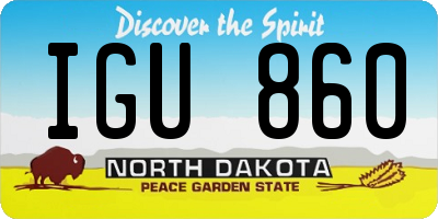 ND license plate IGU860