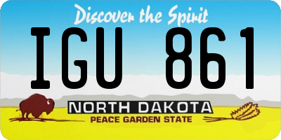 ND license plate IGU861