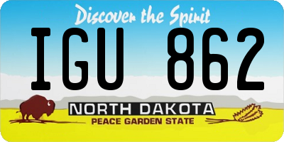 ND license plate IGU862