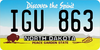 ND license plate IGU863