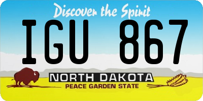 ND license plate IGU867