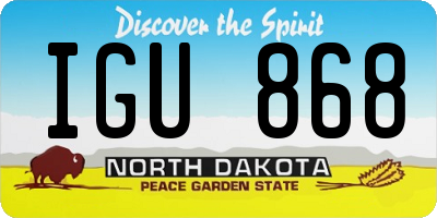 ND license plate IGU868