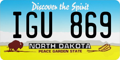ND license plate IGU869