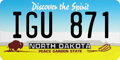 ND license plate IGU871
