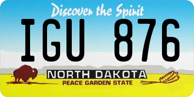 ND license plate IGU876