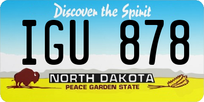 ND license plate IGU878