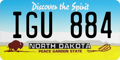 ND license plate IGU884