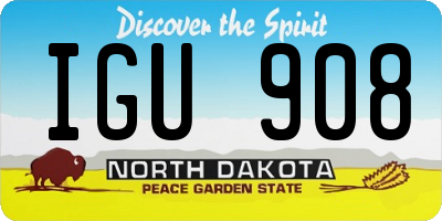 ND license plate IGU908