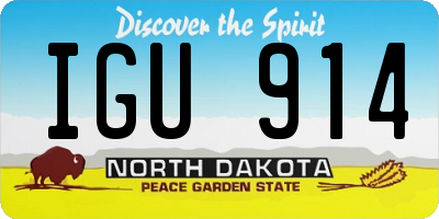ND license plate IGU914