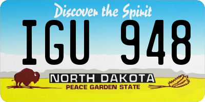 ND license plate IGU948