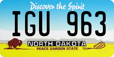 ND license plate IGU963