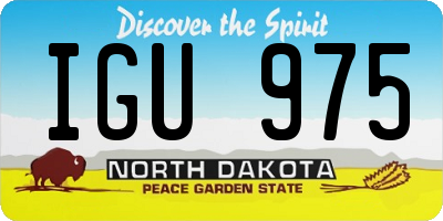 ND license plate IGU975