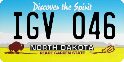 ND license plate IGV046