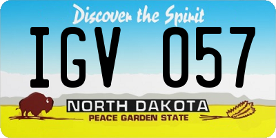 ND license plate IGV057