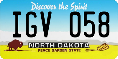 ND license plate IGV058