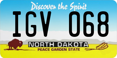 ND license plate IGV068