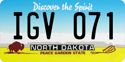 ND license plate IGV071