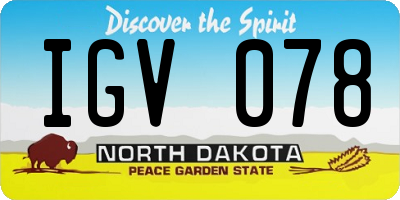 ND license plate IGV078