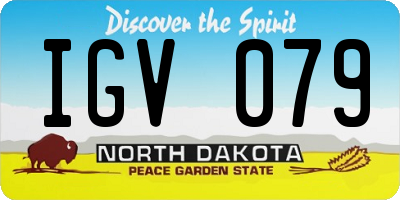 ND license plate IGV079