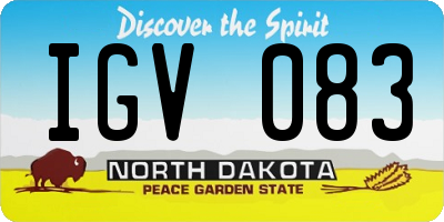 ND license plate IGV083