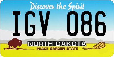 ND license plate IGV086