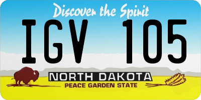 ND license plate IGV105
