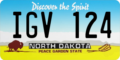ND license plate IGV124