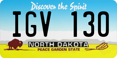 ND license plate IGV130