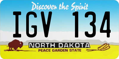 ND license plate IGV134