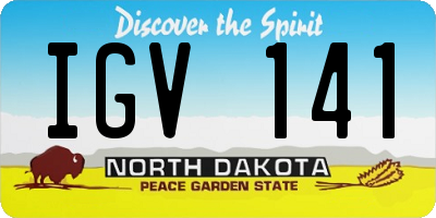 ND license plate IGV141
