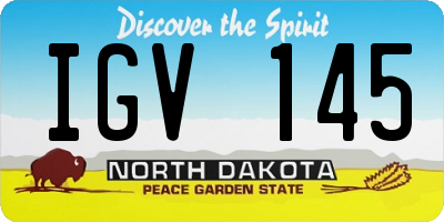 ND license plate IGV145
