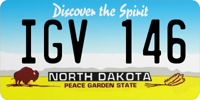 ND license plate IGV146