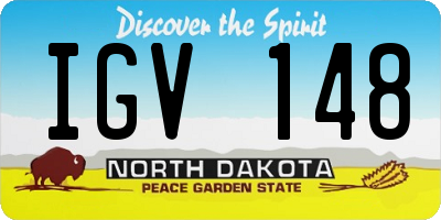 ND license plate IGV148
