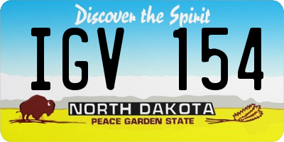 ND license plate IGV154