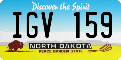 ND license plate IGV159