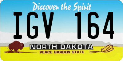 ND license plate IGV164