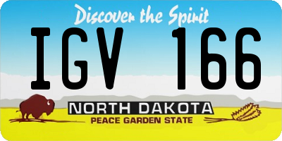 ND license plate IGV166