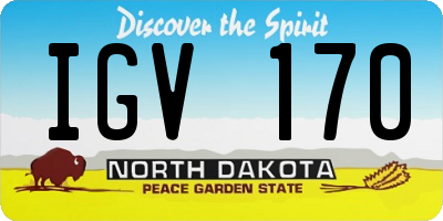ND license plate IGV170