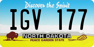 ND license plate IGV177